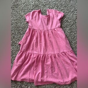 Cat & Jack Pink Casual Tiered Dress